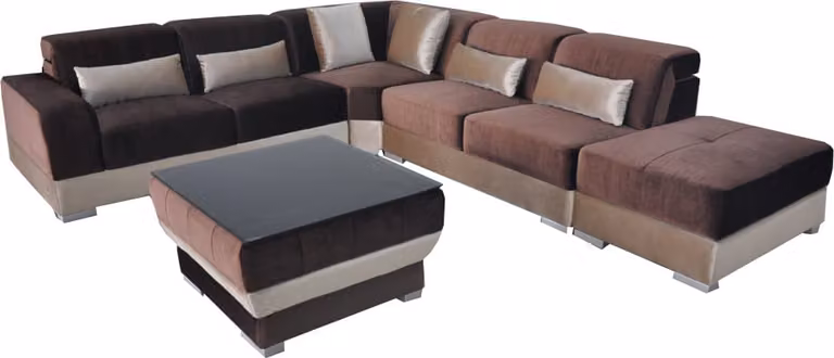 Eck Sofa Polster Couch Sitz Ecke Leder Garnitur Tisch Wohnlandschaft L-Form
