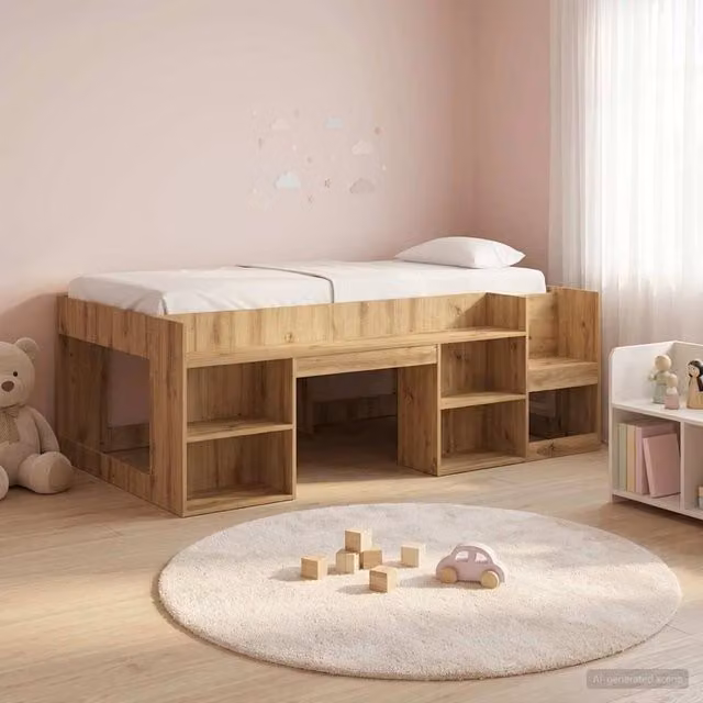 Struttura per Letto per Bambini con Ripostiglio 3422602