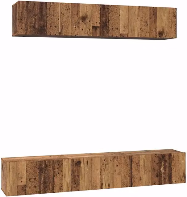 Set mobile TV 5 pz | Armadietto TV | Mobile Porta TV Legno vecchio Legno multistrato