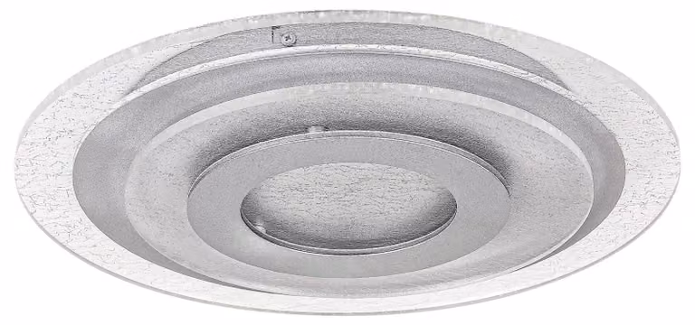 Plafoniera LED rotonda Thalassa, finitura argento trasparente, 40W, luce bianca neutra, 2300 lumen, materiale: metallo, dimensioni: 6x40x40 cm, grado di protezione IP20, marca Rabalux