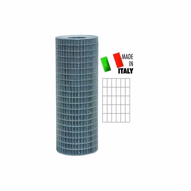 Rete elettrosaldata in acciaio zincato grigio Vigour con maglie da 75 x 60 mm, H: 25 cm, L: 200 cm – 2