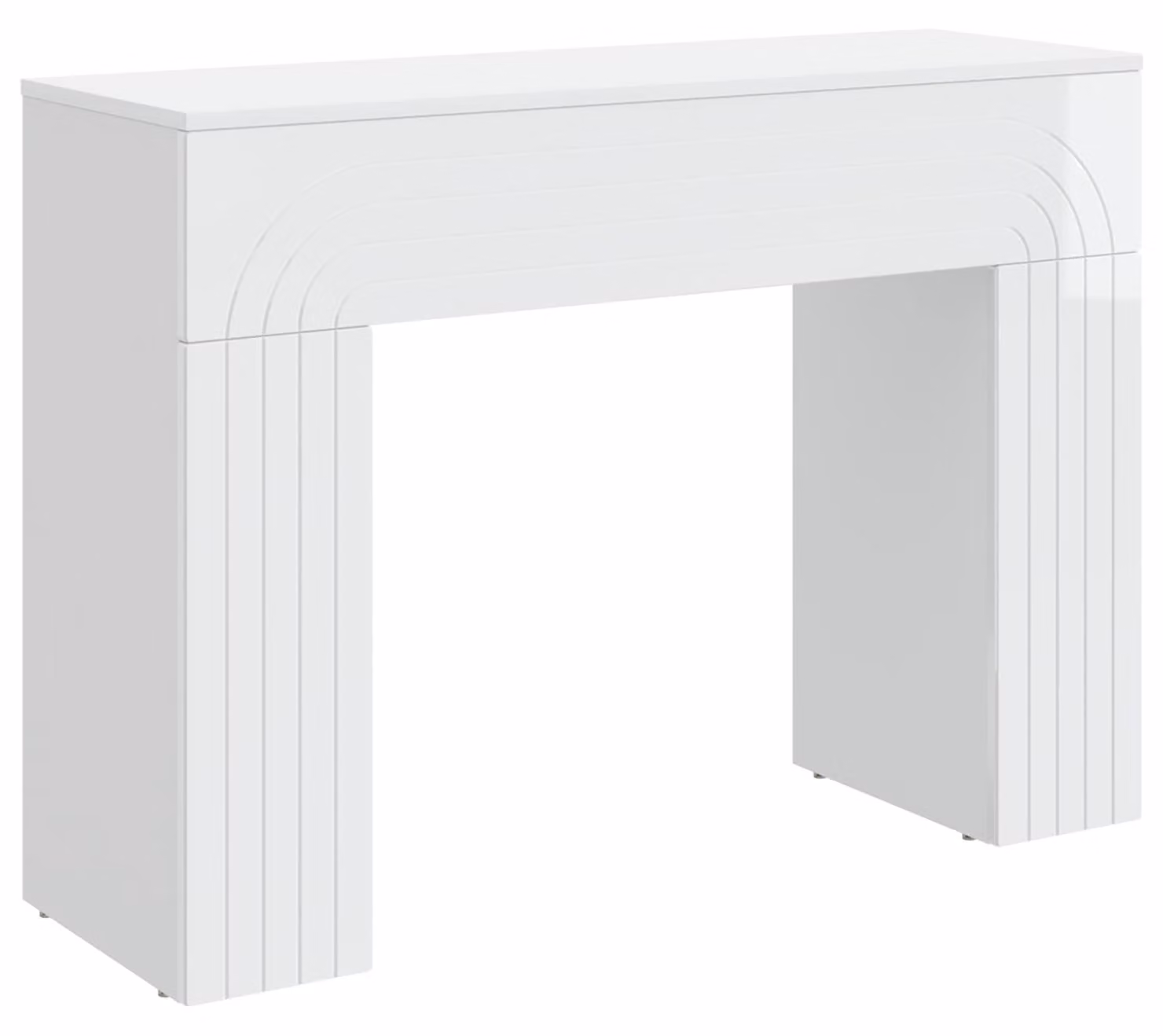 Tavolino da salotto Bianco Lucido 102 x 35 x 75 cm