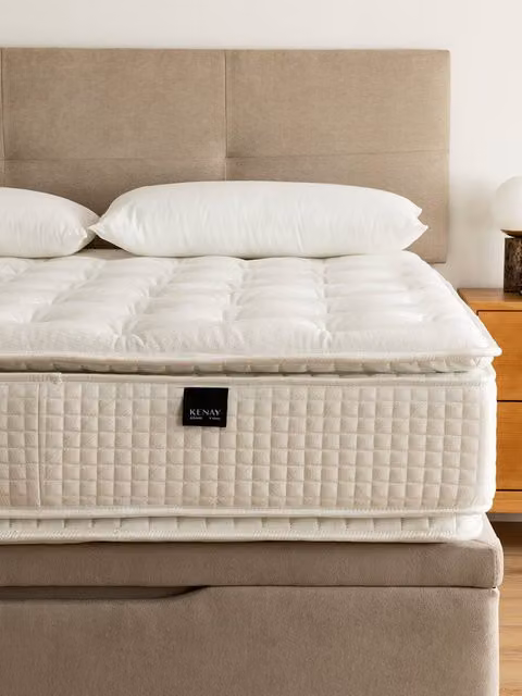 Materasso Doppio-Top Kenay Home colore bianco L/P/H: 150 x 190 cm