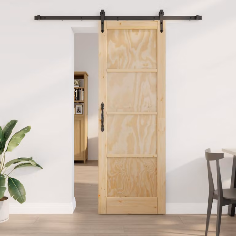 Porta scorrevole vidaXL ORKDAL in legno massello di pino, L: 73,5 cm x H: 211 cm