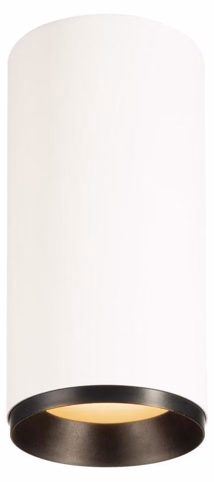 NUMINOS Plafoniera LED a taglio di fase per interni SLV Dimensioni: 10 x 21,3 cm, Colore: bianco/nero, Temperatura colore: 2700 Kelvin, Angolo di emissione: 24 gradi