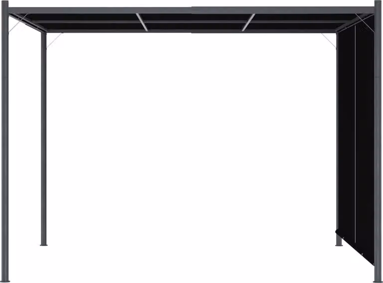 Pergola da Giardino con Tetto Retrattile 3x3 m Antracite