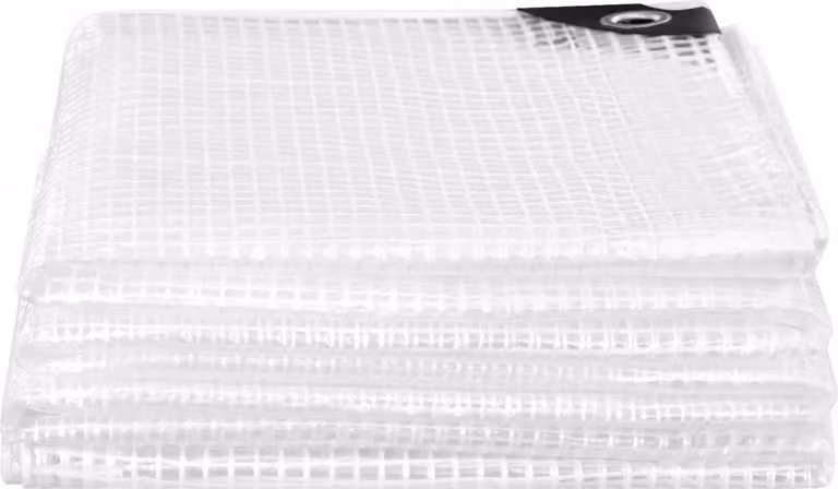 Happiq Telone trasparente 3x6 m - Impermeabile - Antistrappo - Resistente ai raggi UV - Per mobili da giardino, trampolini e legna da ardere