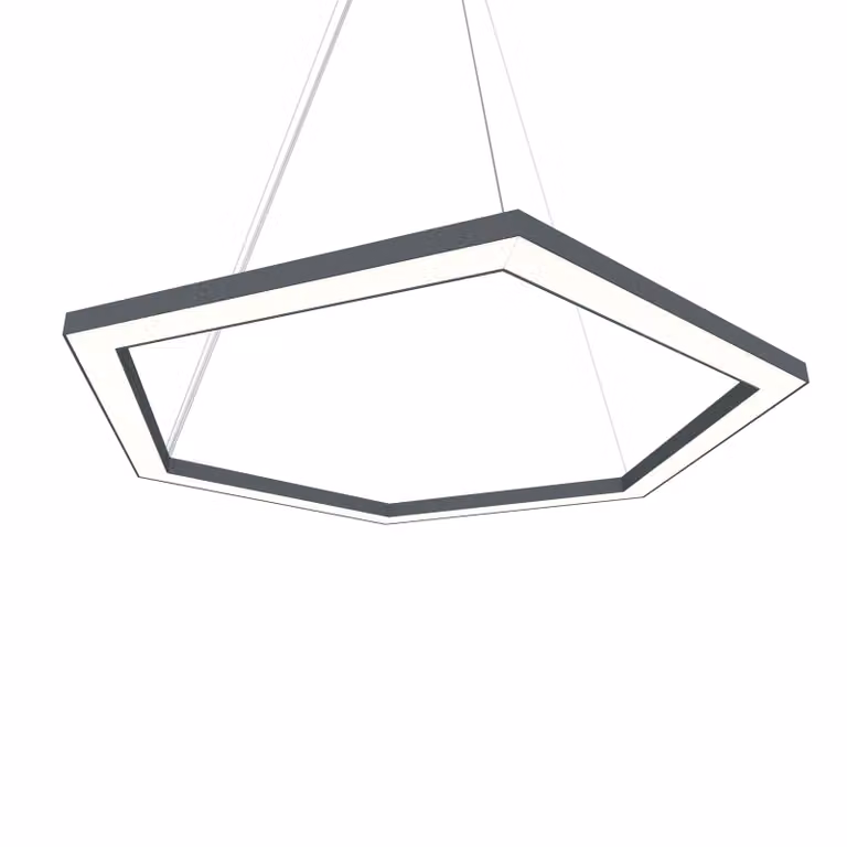 Lampada A Sospensione Esagono D60 Monocolore Opaca