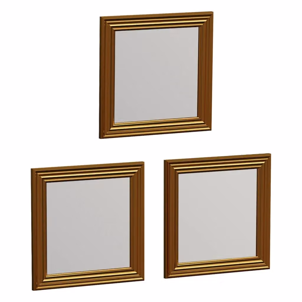 Specchio modulabile Ferno oro L 40 cm x H 40 cm – 2
