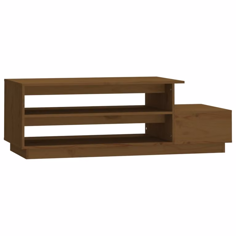 Tavolino da Salotto ambra 120x50x40,5 cm Legno Massello di Pino