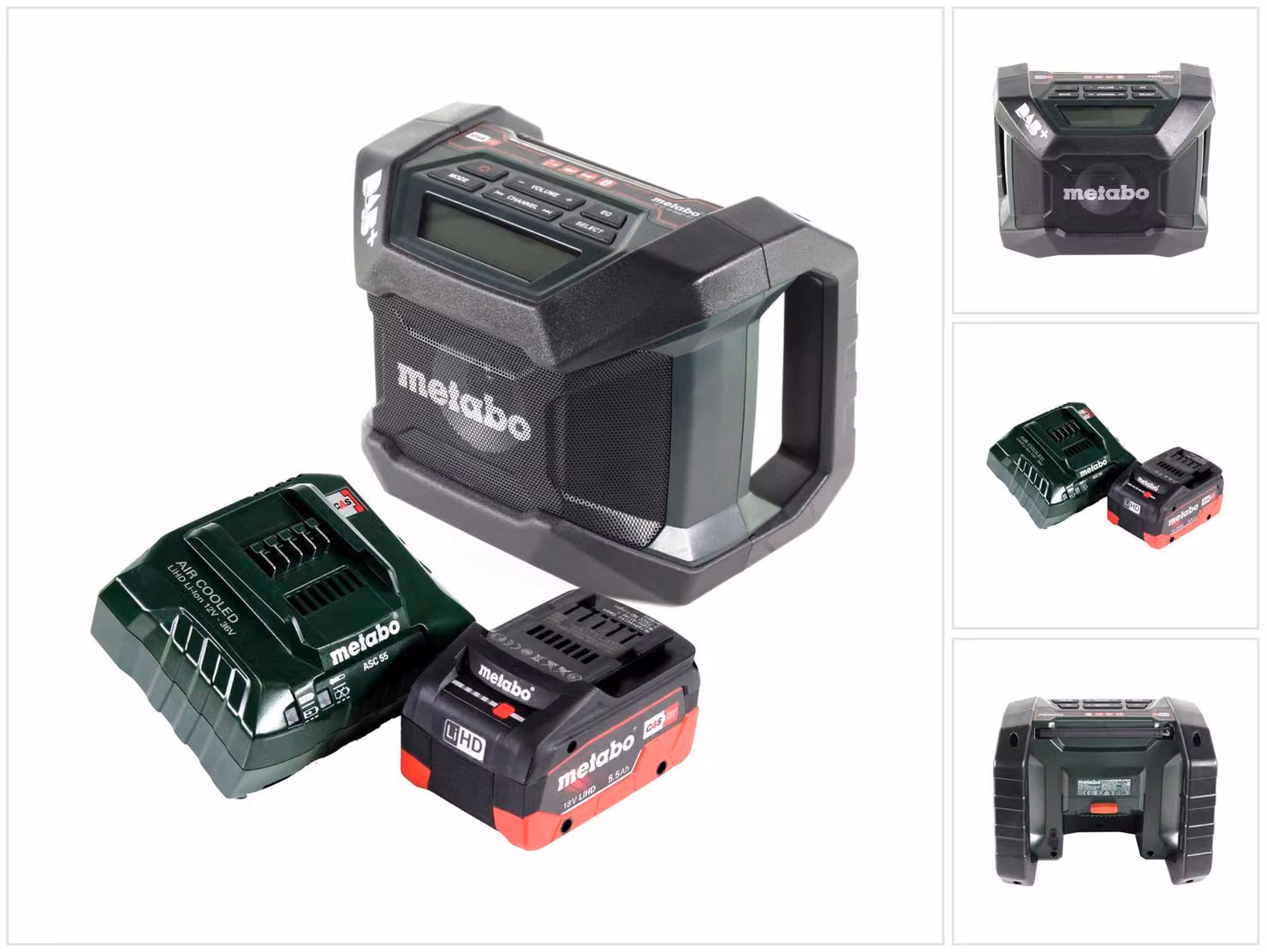 Radio da cantiere a batteria Metabo R 12-18 DAB+ BT 12-18 V DAB+ Bluetooth + 1x batteria 5,5 Ah + caricabatteria