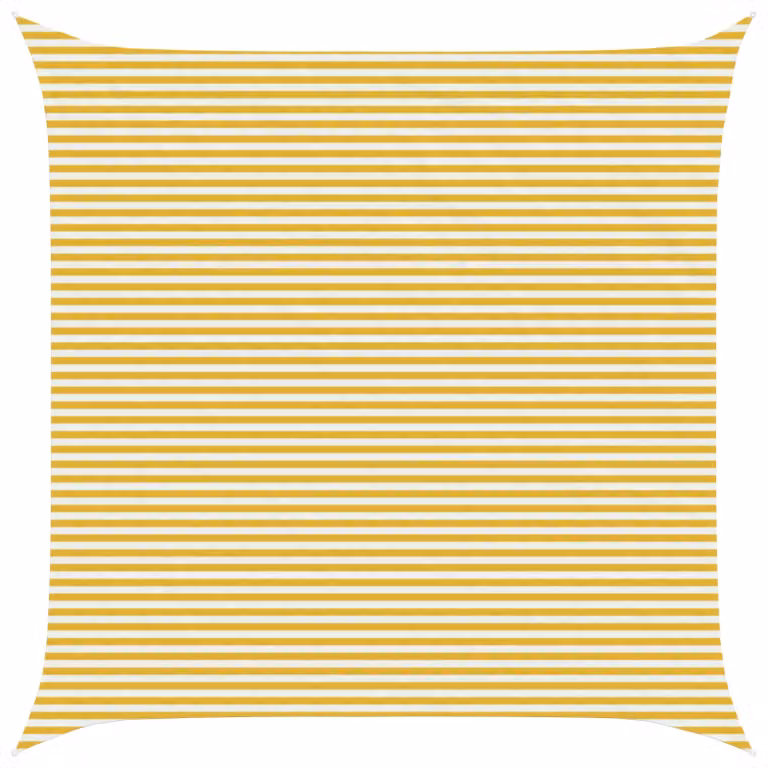 Telo Ombra Quadrato vidaXL in HDPE Giallo e Bianco 7 x 7 m