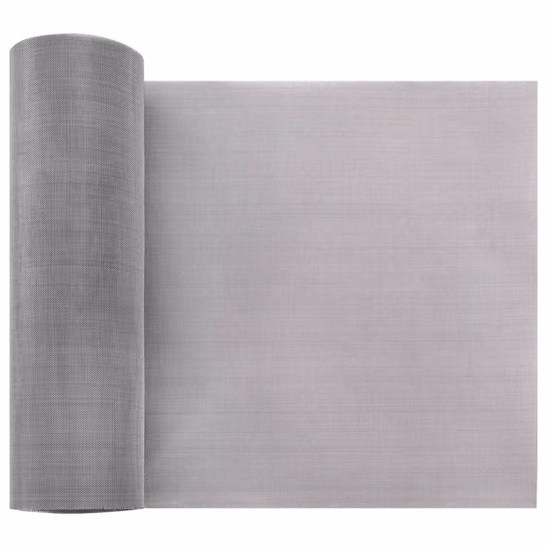 Rete per schermatura vidaXL in acciaio inossidabile Argento, L: 500 cm, H: 20 cm, 60 Mesh