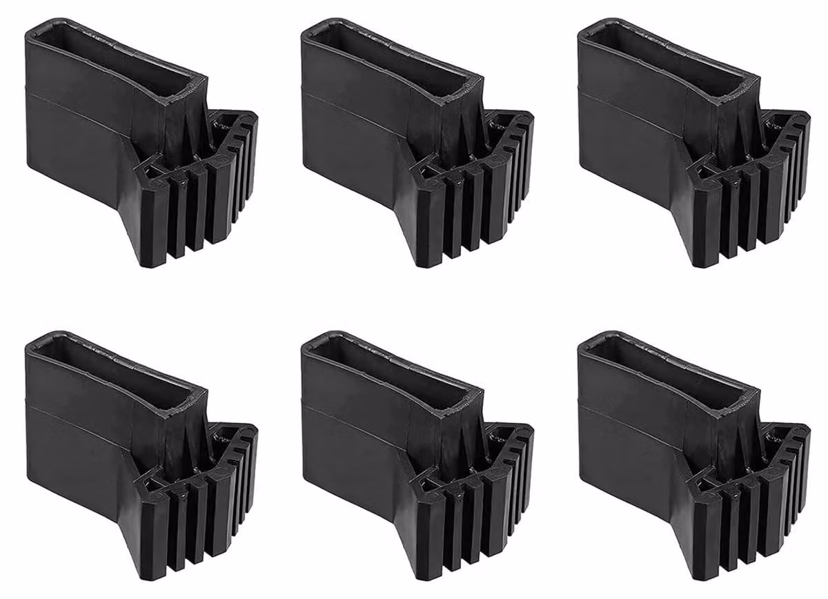 Set di protezioni in gomma per piedi di scala - Copri-piedi in gomma per scale - Piedini per scala 40x20 - Accessori antiscivolo - Adatti per scale telescopiche - Gomma morbida ed elastica - Protezioni per scale