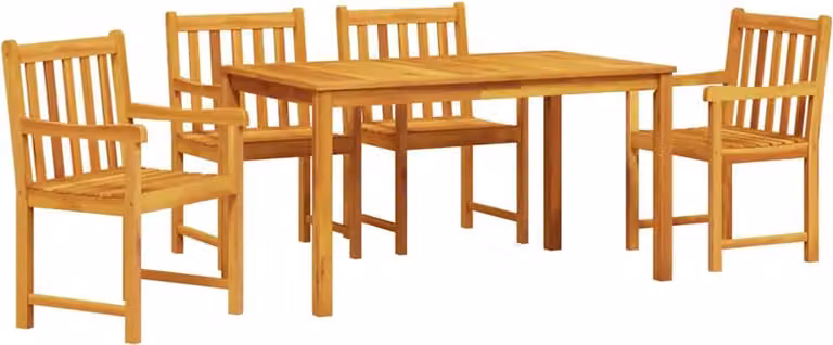 Set da Pranzo per Giardino 5 pcs Marrone