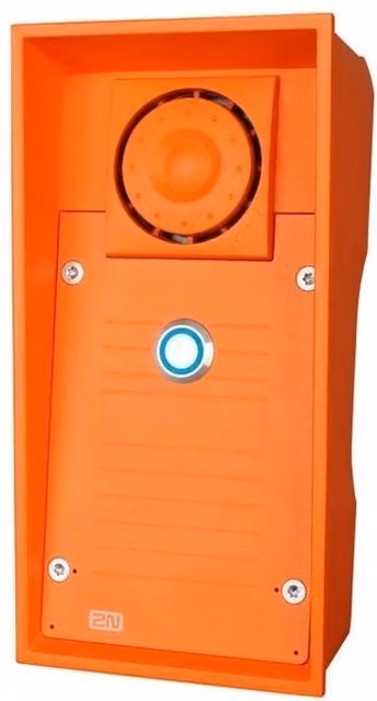 Citofono IP Helios IP Safety con 1 tasto, speaker 10W, PoE SIP, antivandalo e protezione IP69K, colore Arancione – 1