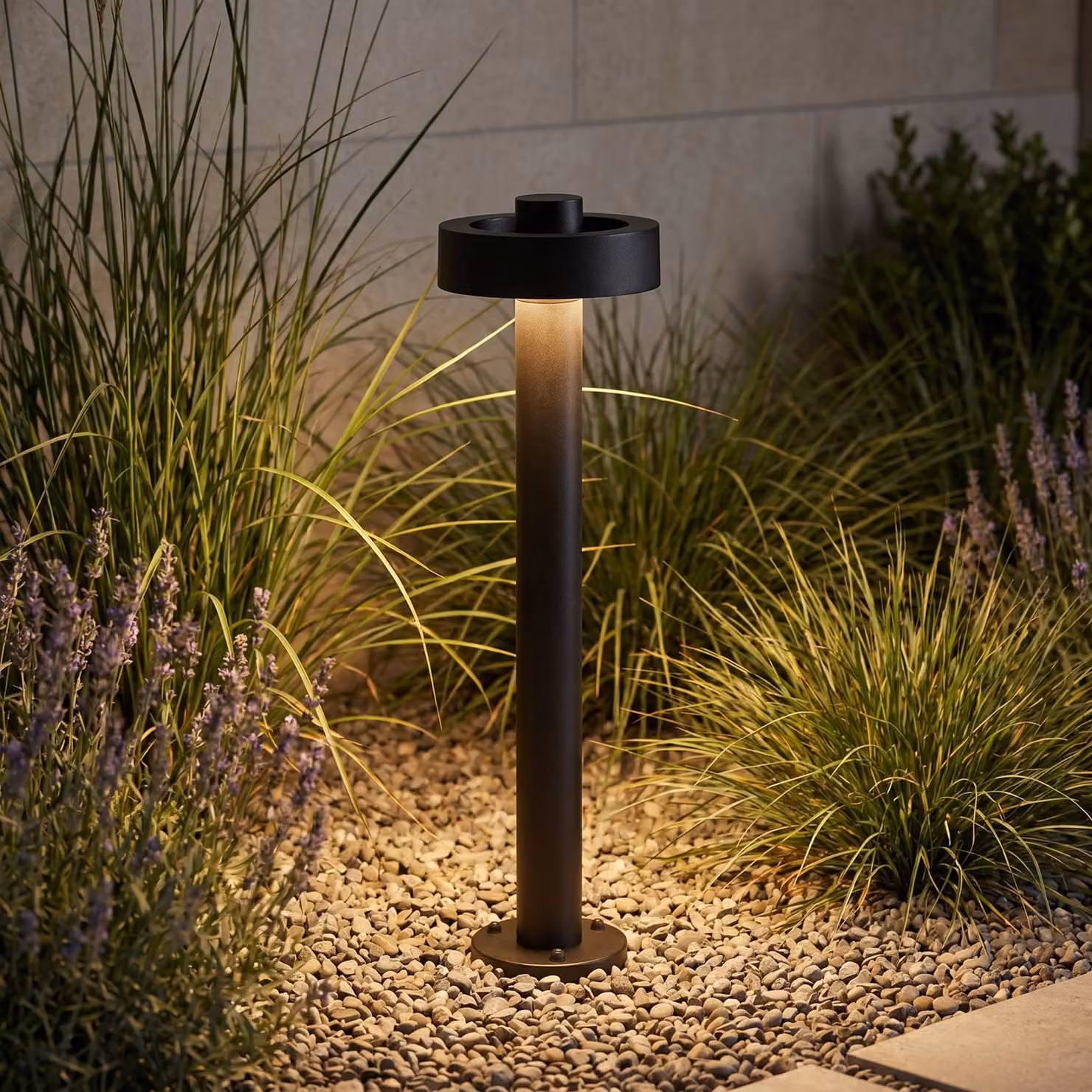 Lampione a LED Lucande Nirella, 60 cm, nero, CCT, IP65 Nirella, Nero, Metallo, Moderno