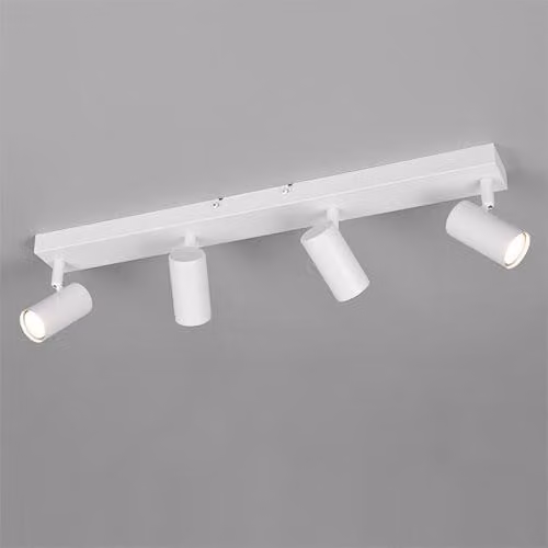 Reality Leuchten, plafoniera a 4 luci modello TARYN, dimensioni 62x13,50x6 cm, colore bianco