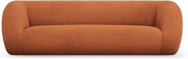 Divano 3 posti Essen di Cosmopolitan Design in bouclé marrone L: 230 cm, P: 86 cm, H: 58 cm