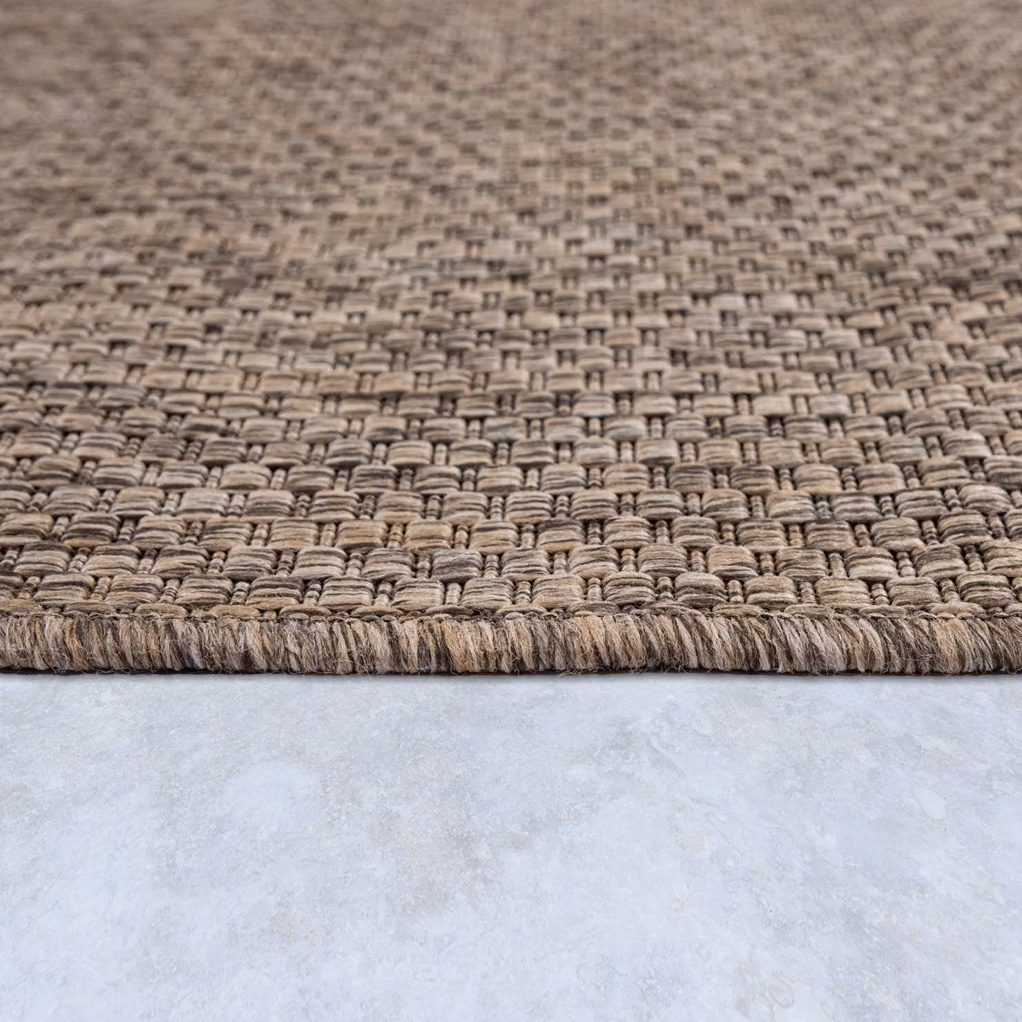 Tappeto rotondo Venezia beige per interni ed esterni, Diametro: 160 cm – 2