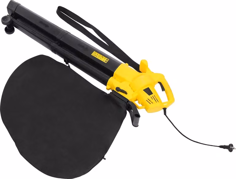 Soffiatore elettrico per foglie, 2-in-1 (soffiatore e aspirapolvere), alta portata d'aria, colore giallo