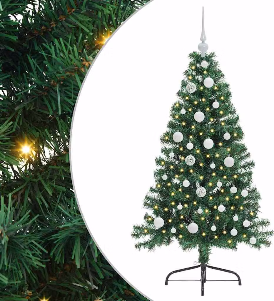 Albero di Natale artificiale con luci integrate Verde 120 cm