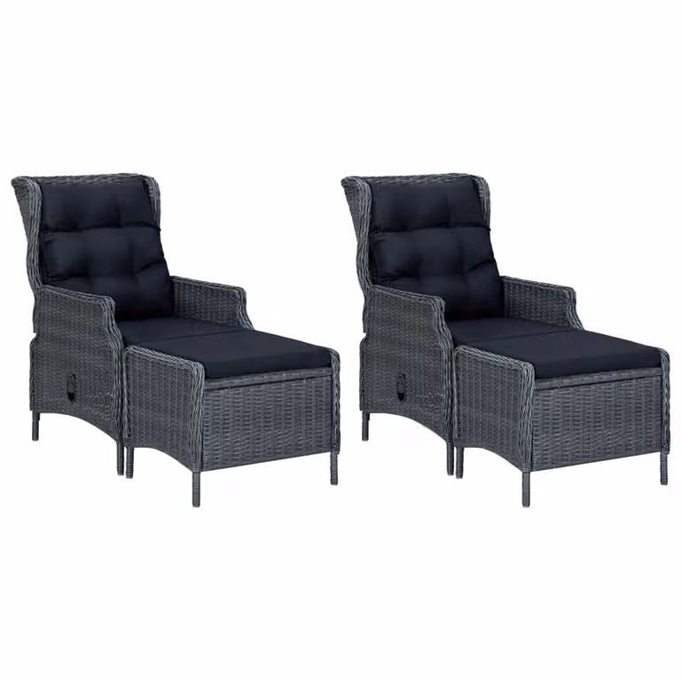 Set Mobili da Pranzo per Giardino 7 pz Grigio Scuro