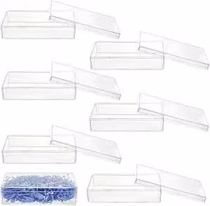 Contenitori trasparenti in acrilico con coperchio – accessori pratici per l'uso quotidiano, per hobby e progetti fai-da-te