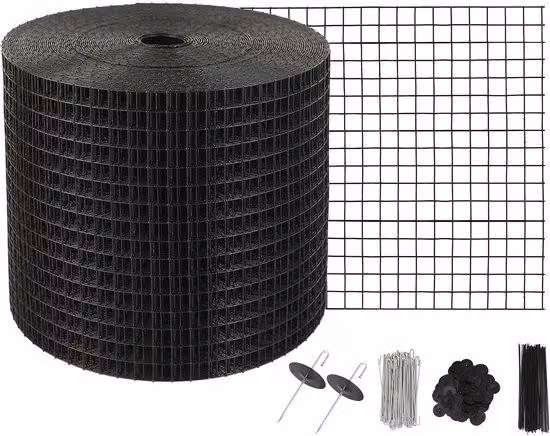 Protezione solare per uccelli e animali. Set da 100 elementi di fissaggio. Contenitore in PVC resistente alla corrosione, bobina di filo da 1/2 pollice, dimensioni 15,2 x 30,48 cm