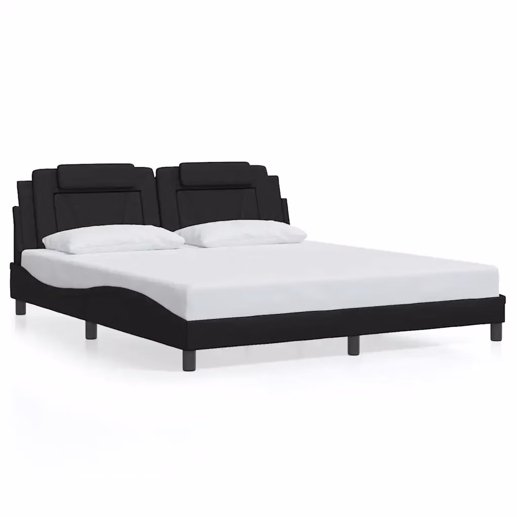 Letto contenitore Viana vidaXL in similpelle nero L 180 cm x P 200 cm – 2