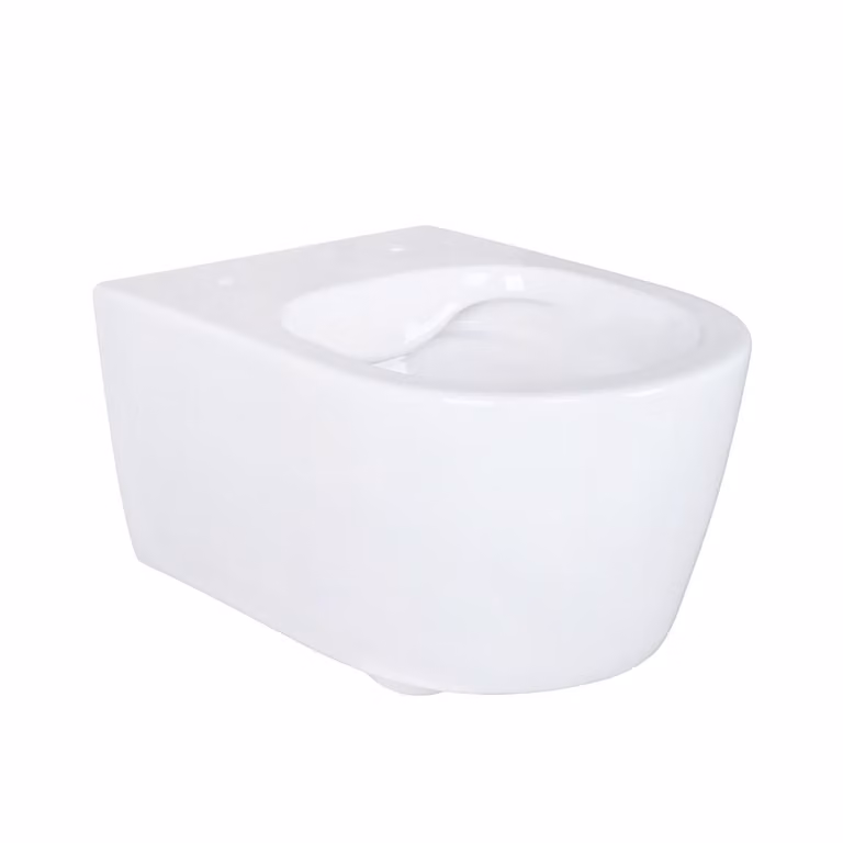 BELVIT: WC sospeso senza brida in Vetroceramica bianca – WC a parete senza sedile, con scarico a flusso profondo
