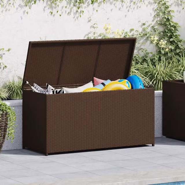 Baule da Giardino Marrone 120x50x60 cm in Polyrattan CFW9825050