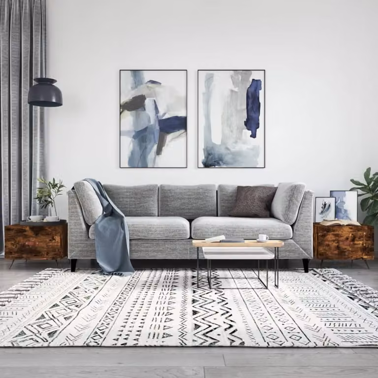 Maison Exclusive - Tavolini da salotto 2 pezzi in rovere affumicato 50x50x40 cm Materiale ligneo