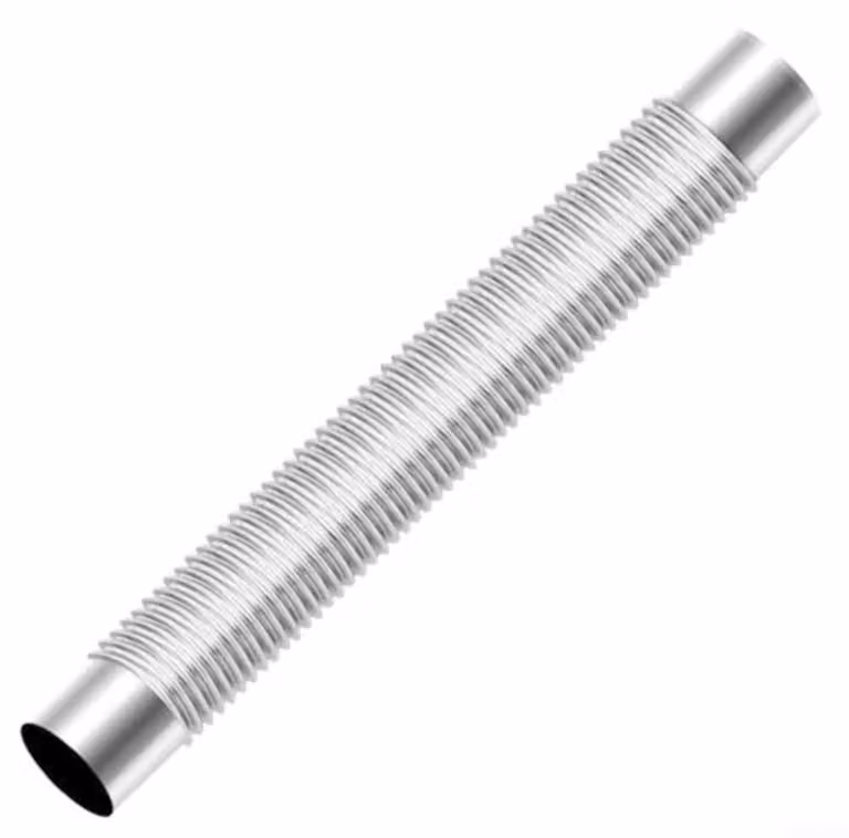 Tubo flessibile in acciaio inossidabile per canne fumarie di stufe a legna - 50 cm, flessibile e resistente al calore