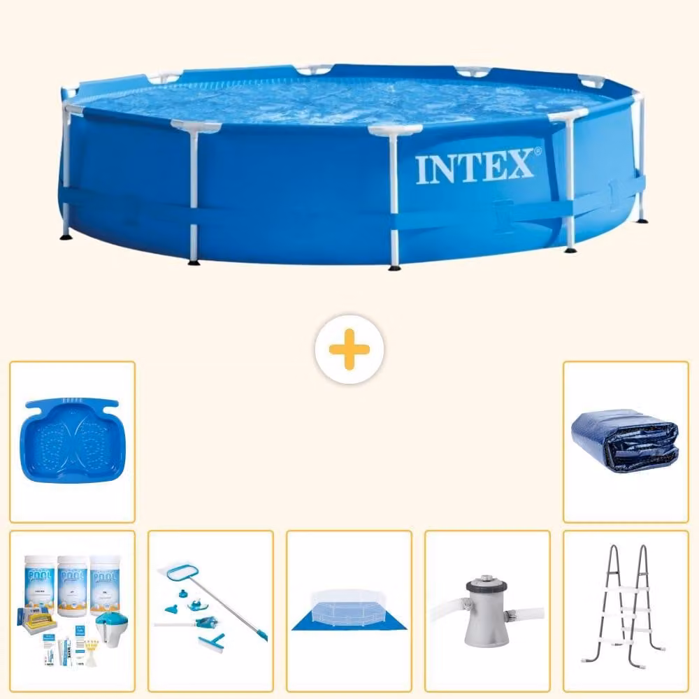 Piscina autoportante rettangolare - 305x76 cm - 8 pezzi - Modello S20426