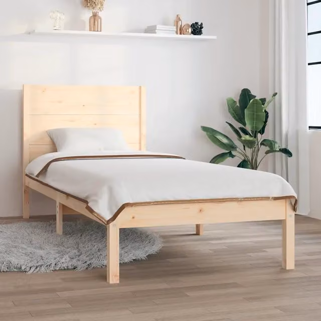 Giroletto senza Materasso-Struttura Letto 90x200 cm in Legno Massello di Pino 197902