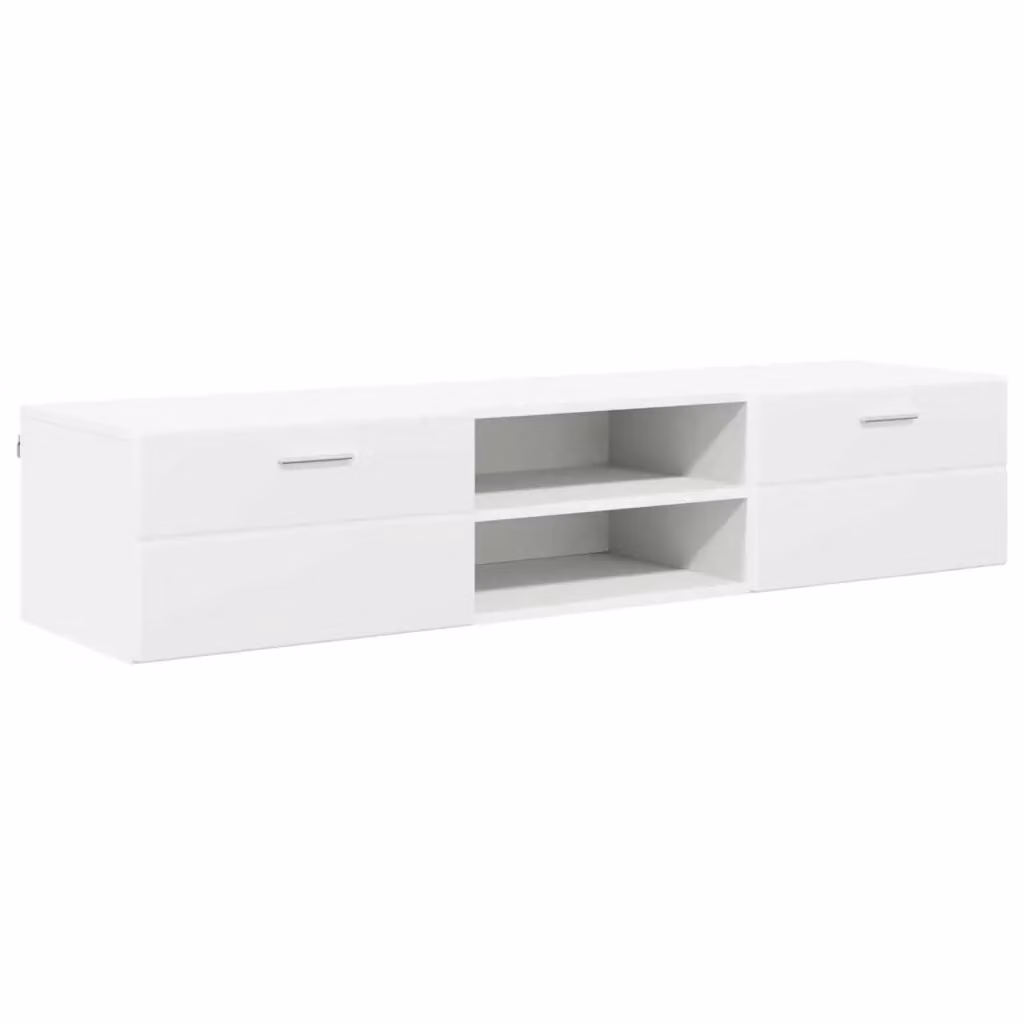 Armadio moderno vidaXL in legno MDF bianco L: 150 cm, P: 39 cm, H: 30 cm – 2