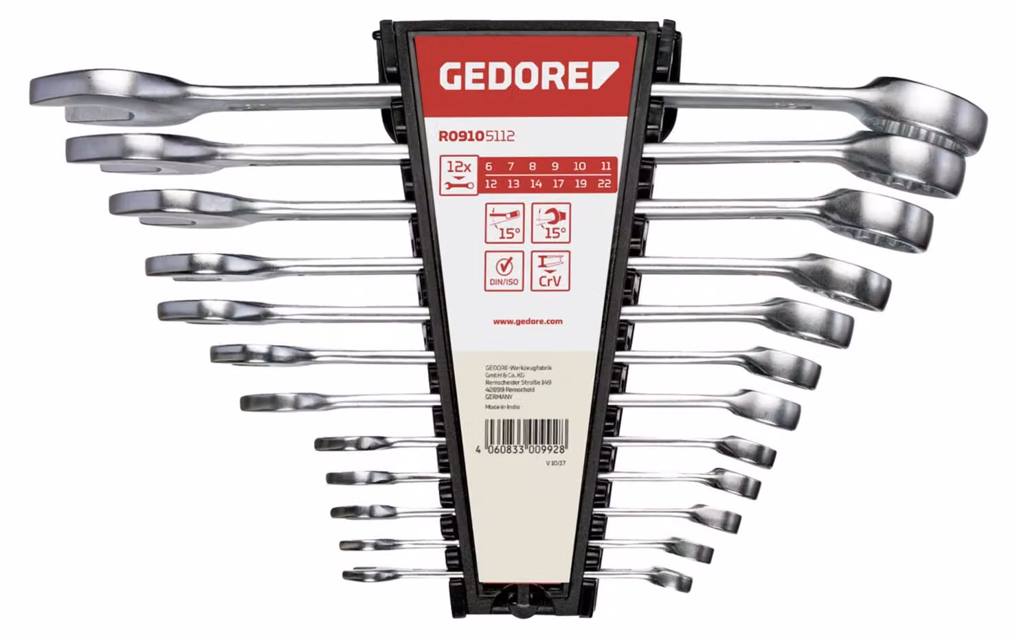 GEDORE rosso R09105112 Set di ganasce 6-22 mm 12 pezzi, 3300992