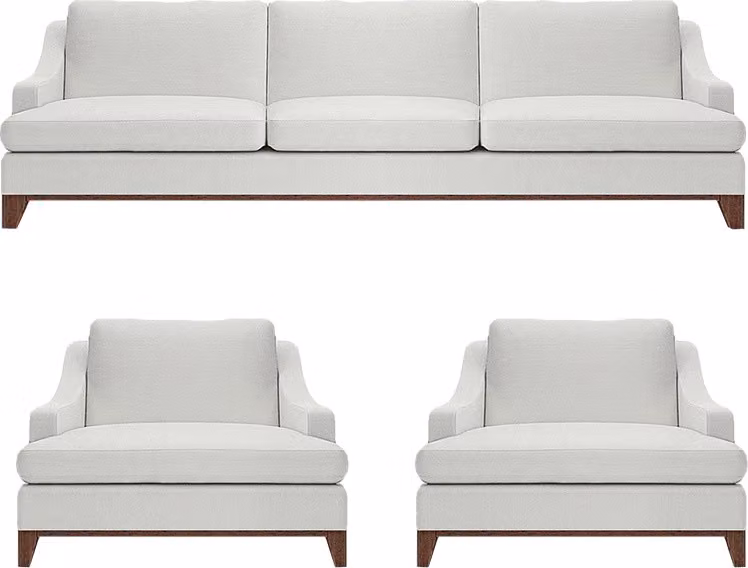 Luxus Weiß Designer Sofagarnitur Wohnzimmer Einrichtung Komplett 3tlg
