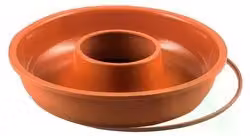Stampo per ciambella Silikomart in silicone arancione, diametro 28 cm