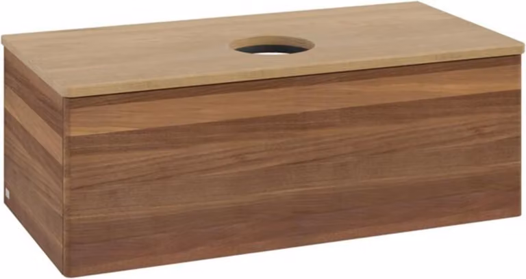 V&B Mobiletto senza struttura frontale, con illuminazione Antao 100x36x50cm, colore WBP hon. Oa, w. wal