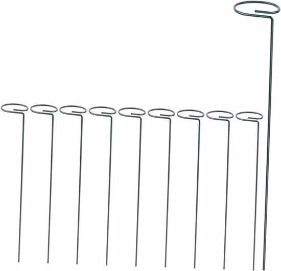 Struttura di supporto per piante - Protezione per fiori - Supporto per vasi - Struttura in metallo stabile - Altezza 30 cm - Colore verde