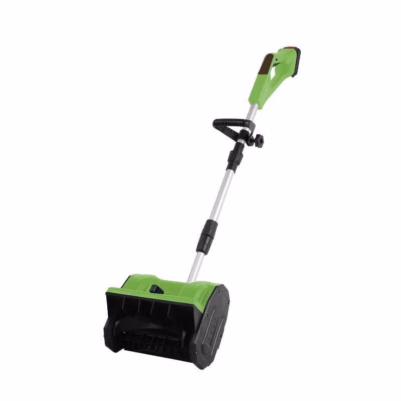 AIORBER Pala da neve elettrica a batteria 48V litio 25 cm larghezza di lavoro scarico regolabile ergonomica verde