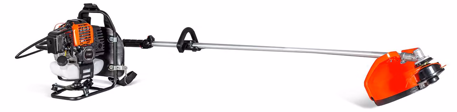 Rangsel 52 - Decespugliatore a zaino con motore 2 tempi da 52cc - Tagliaerba con zaino a spalla fornito con lama 3T e testina batti e vai