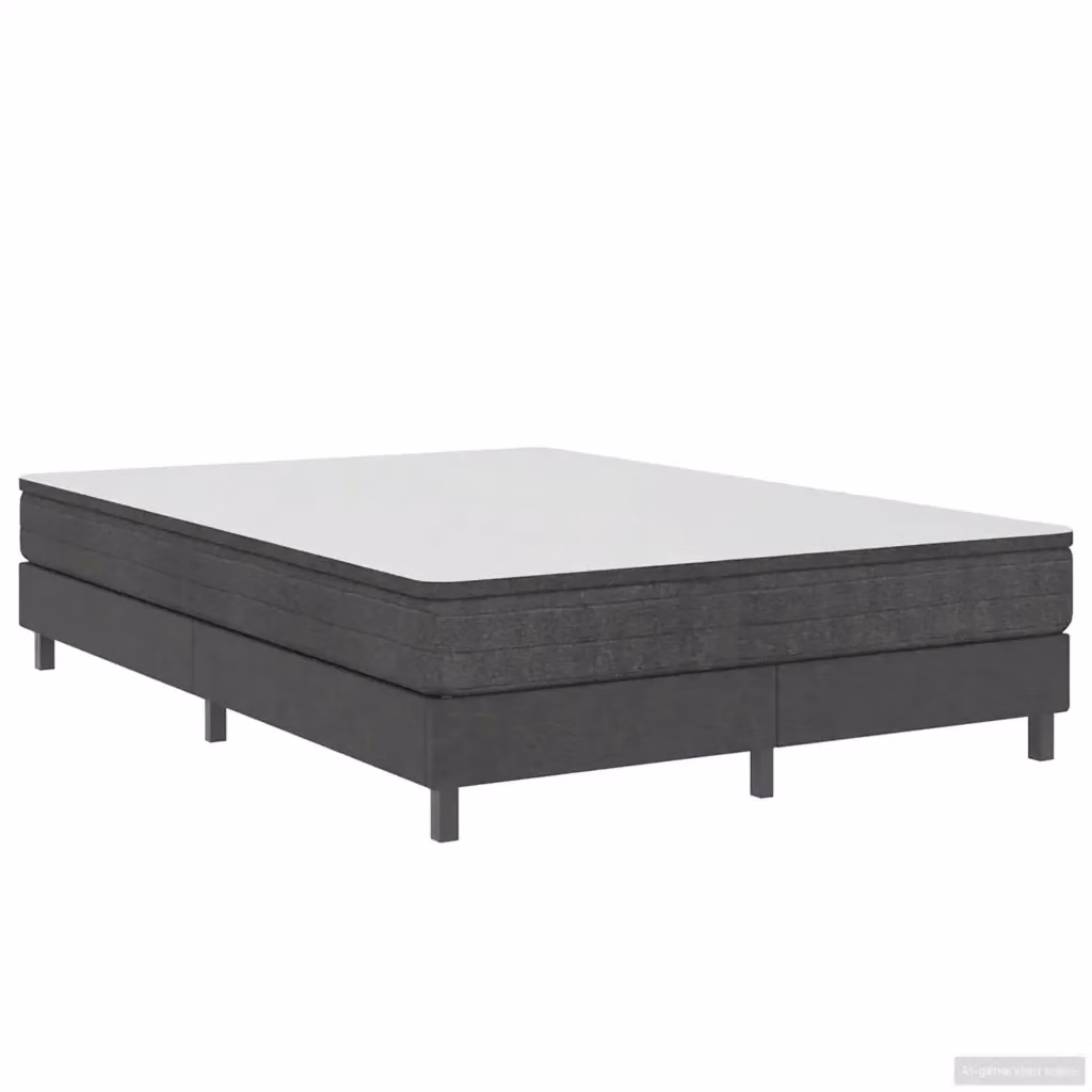 Letto a molle vidaXL in tessuto grigio L 140 cm x P 200 cm – 2