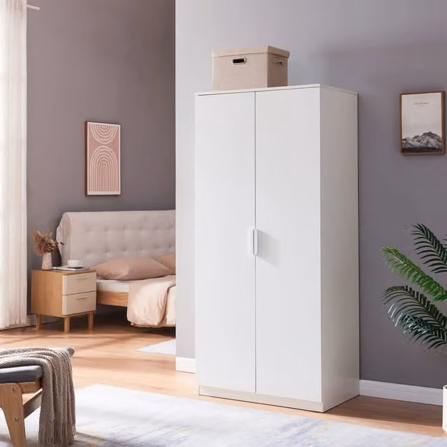 Armadio Guardaroba Eiselfing 176 x 80 x 52 cm Bianco [en.casa]
