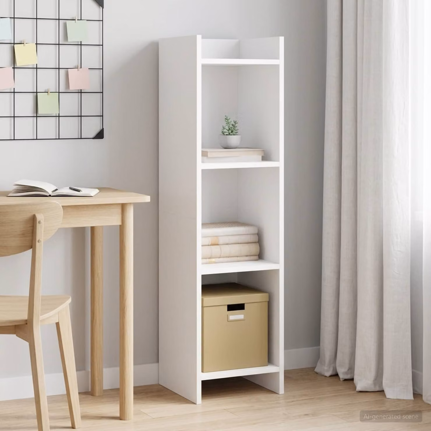 Libreria moderna vidaXL in legno MDF bianco L/P/H: 30 x 30 x 111 cm