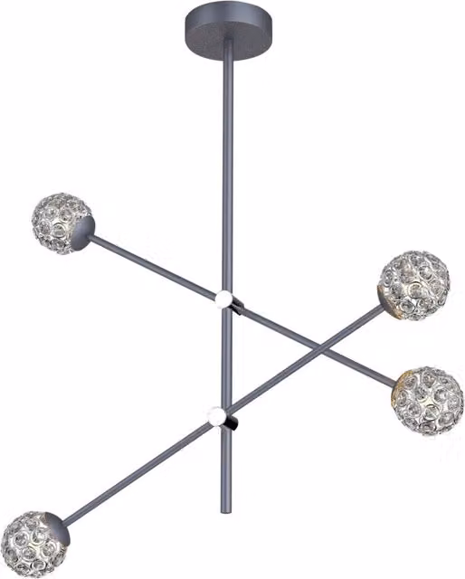 Lampadario Candellux Paksos cristallo nero 4xG9 IP20