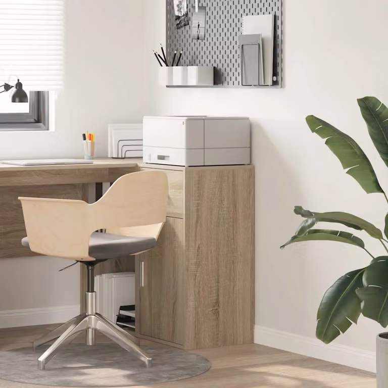vidaXL Credenza con cassetto in Rovere Sonoma, colore marrone, L: 38 cm, P: 34 cm, H: 75 cm