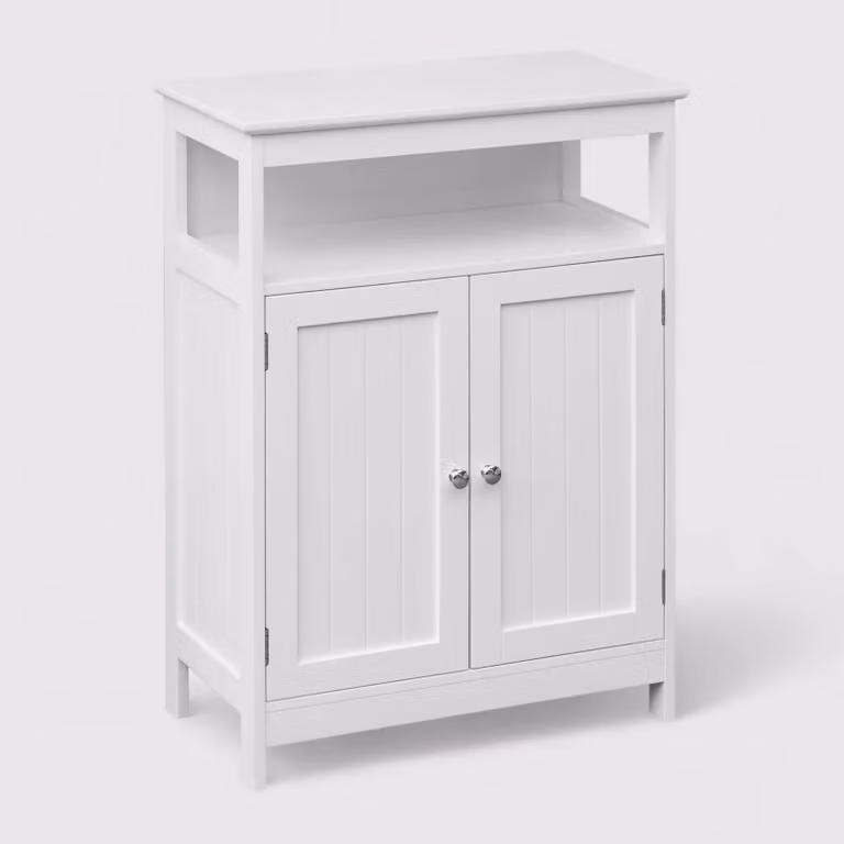 Murraya - Armadietto da bagno bianco con 2 ante